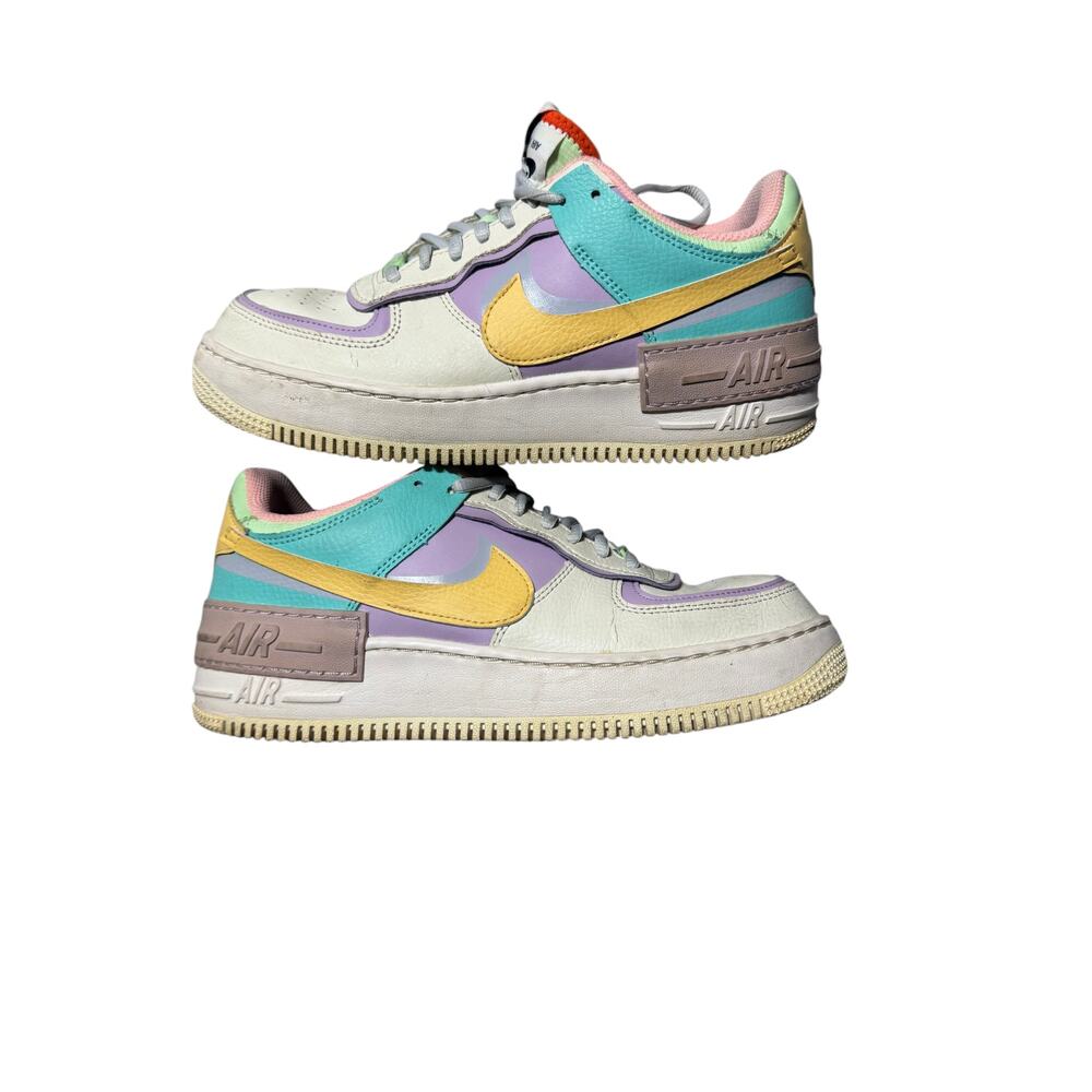 Nike Air Force 1 Shadow Sneakers Women's 9 Pastel Multicolor Low Top Cushioned - Picture 8 of 13